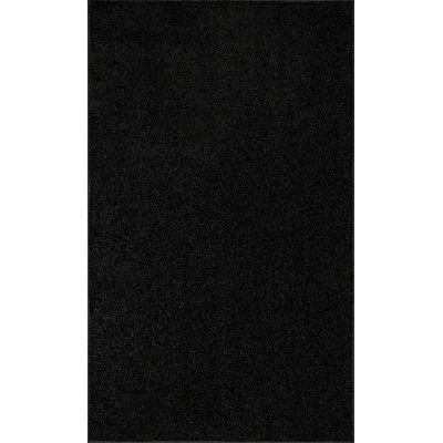 Ambiant Pet Friendly Solid Color Area Rugs Black - Image 0