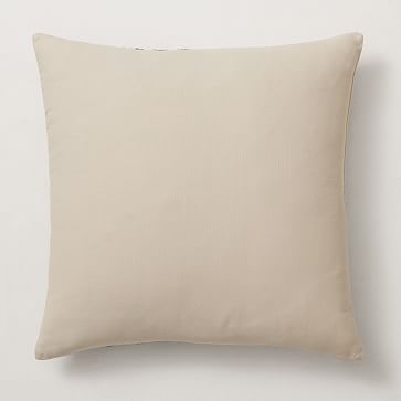 Embroidered Mixed Side Stripe Pillow Cover, 20"x20", Ivory - Image 3