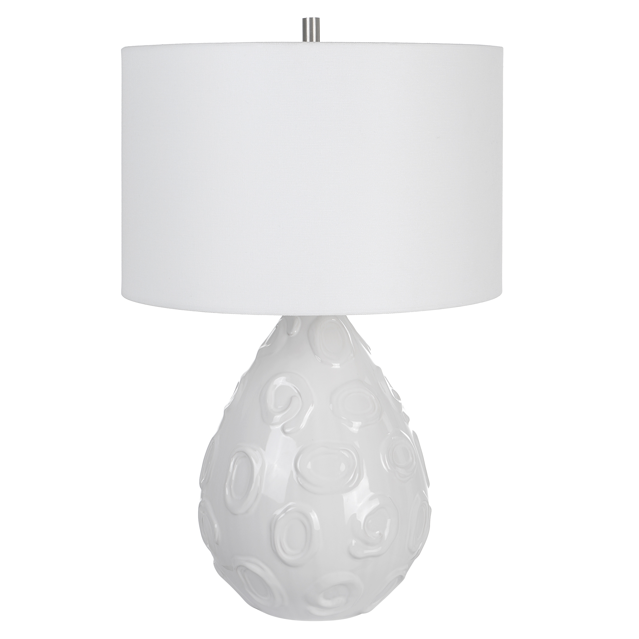 Loop White Glaze Table Lamp - Image 3
