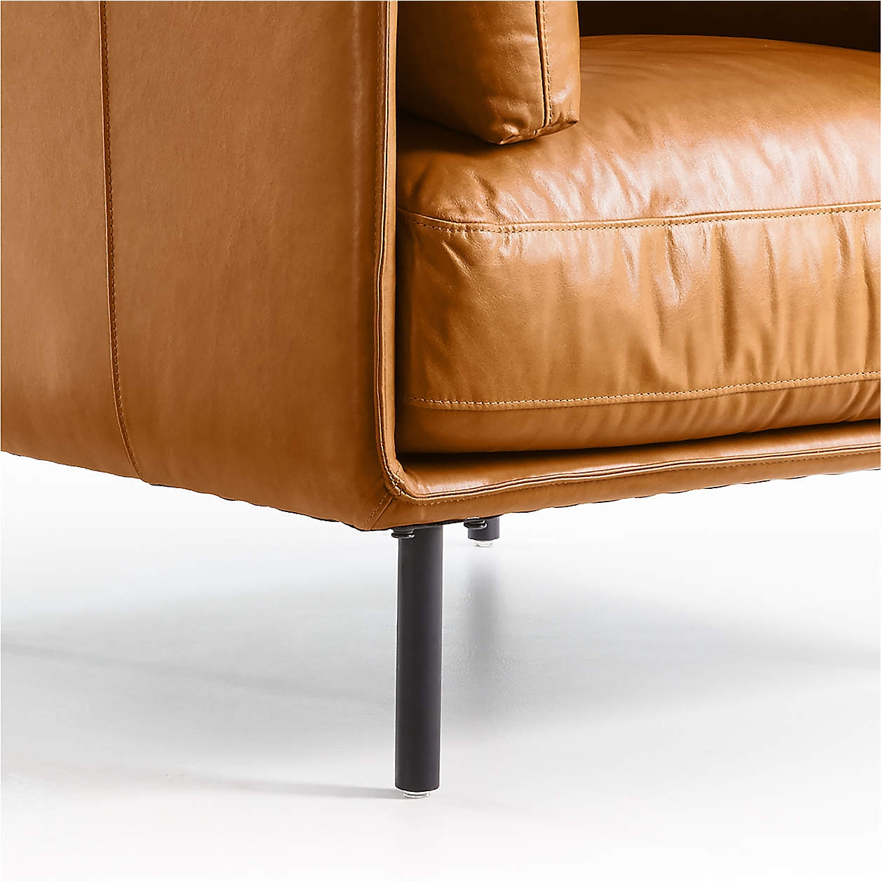 Wells Leather Chair, Benoit Stone - Image 2