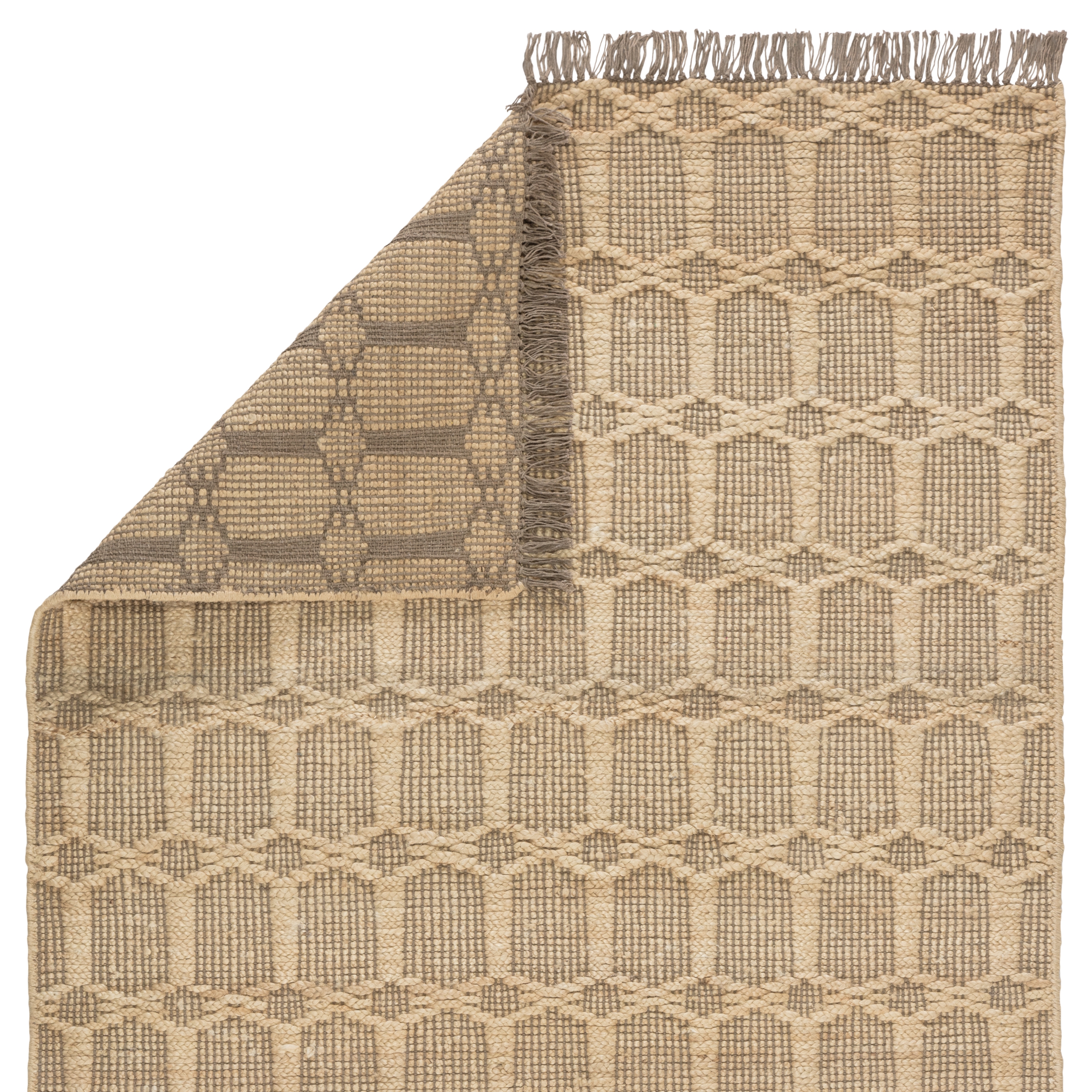 Thierry Natural Trellis Dark Taupe/ Gray Area Rug (8'X10') - Image 2