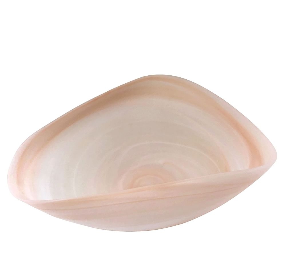 Alabaster Glass Matte Serving Bowl - Blush - Image 0