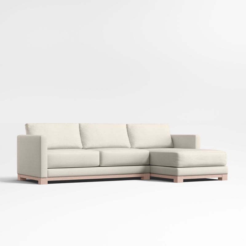Gather Wood Base 2-Piece Sectional Sofa - Image 1