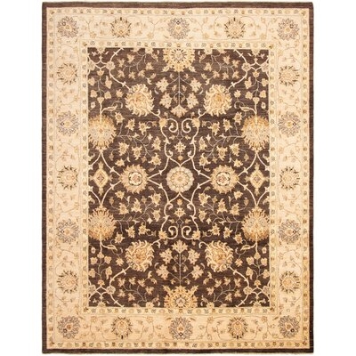 One-of-a-Kind Belltown Hand-Knotted 2010s Chobi Black/Beige 9'1" x 11'10" Wool Area Rug - Image 0