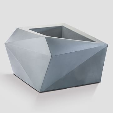 Origami Planter, Short, 23"SQ x 14.5"H, White - Image 3