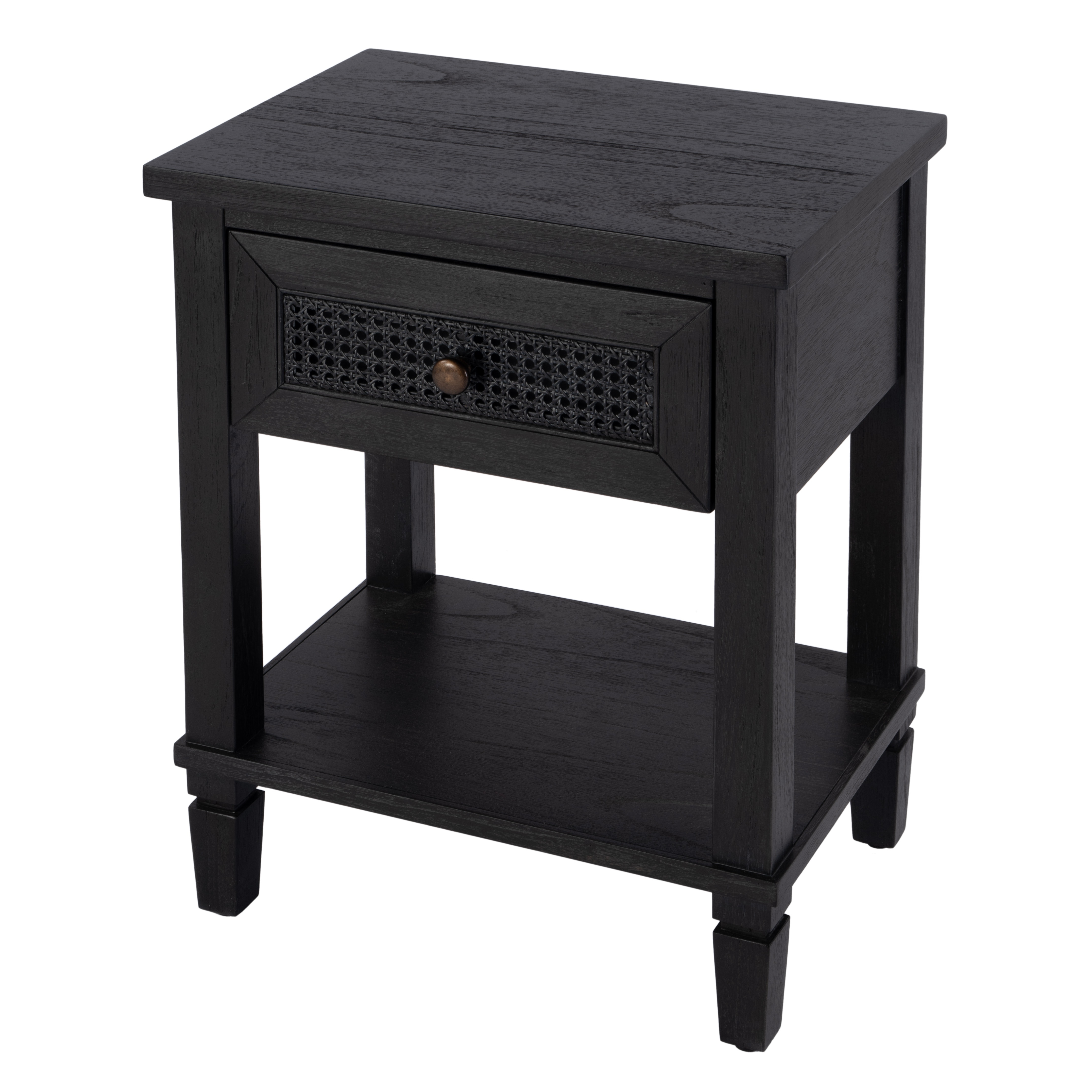 Flagstaff Washed Black Nightstand - Image 0