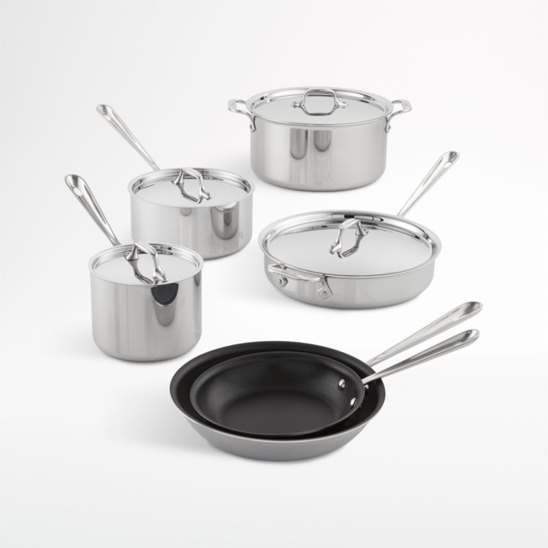 All-Clad ® d3 Pro Stainless Steel Non-Stick 10-Piece Cookware Set - Image 4
