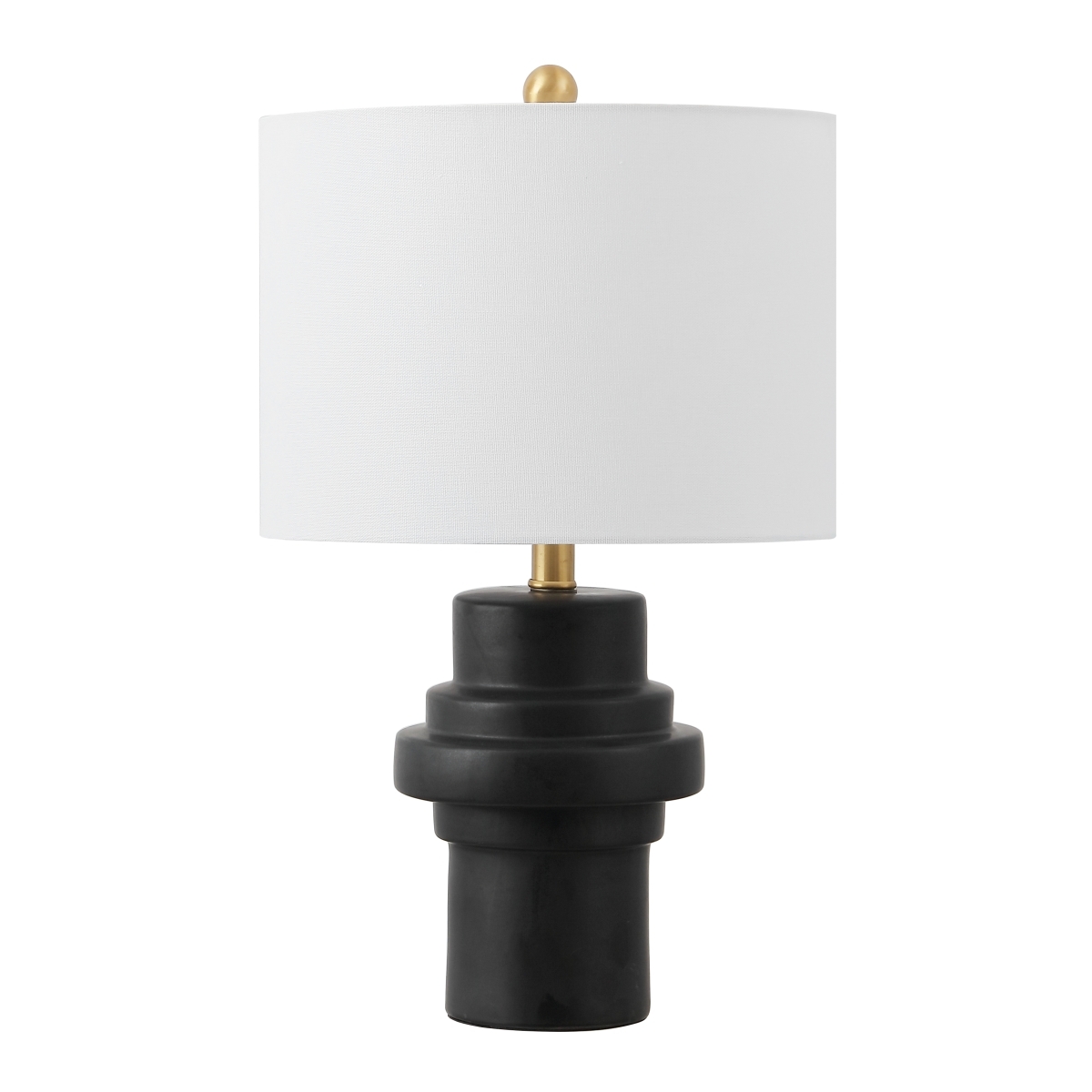Doni 22 Inch Table Lamp - Black/Brass - Image 0