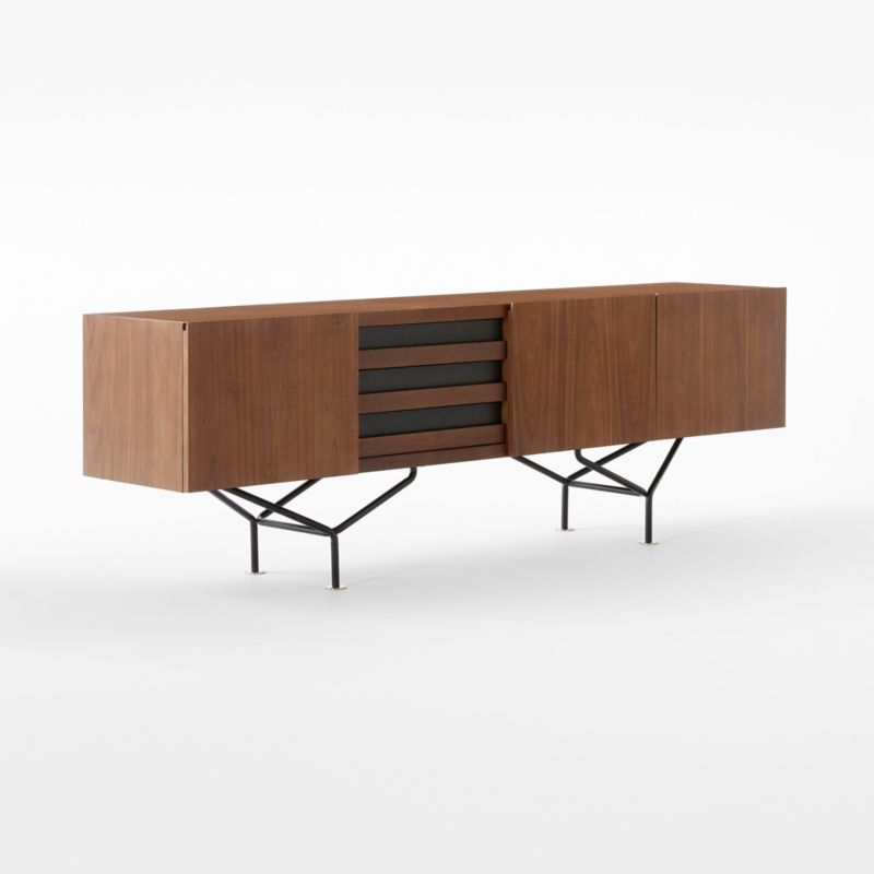 Paraggi 86" Walnut Wood Credenza by Gianfranco Frattini - Image 5