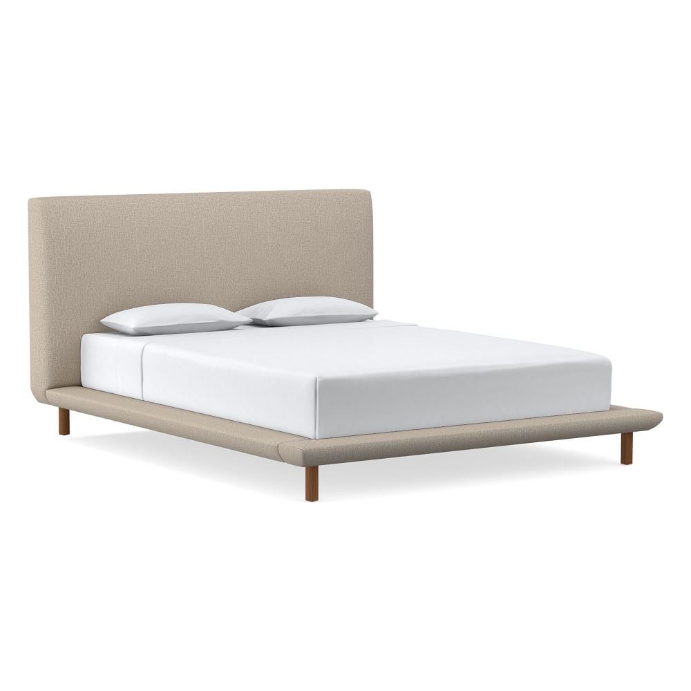 Haven Platform Bed, Cal King, Deco Weave, Clay, Wood - Image 0