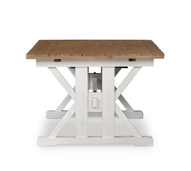 Hart Reclaimed Wood Extending Dining Table, Driftwood &amp; Limestone White - Image 5
