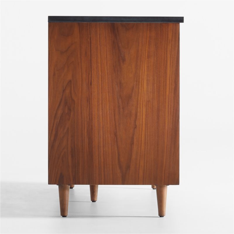 Tate 60" Black Granite Top Double Sink Vanity with Walnut Wood Doors - Image 8