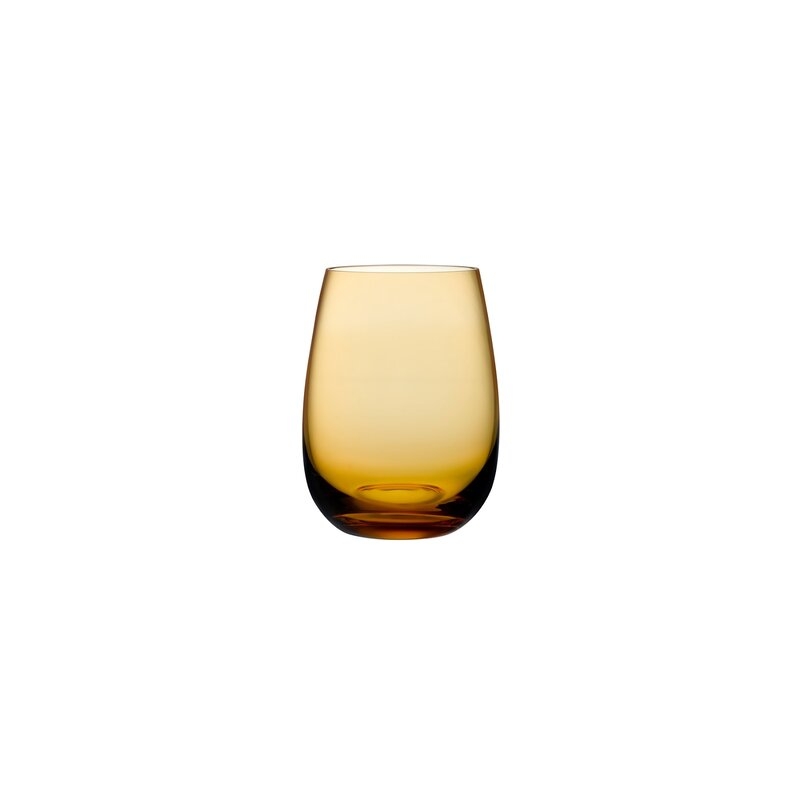 Nude Colored U Tumblers 15 oz. Crystal Drinking Glass Color: Amber - Image 0