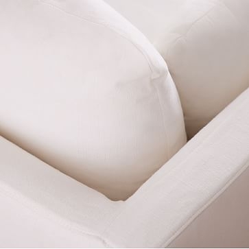 Hampton Sectional Set 07: Left Arm Chair, Armless Single, Corner, Armless Single, Right Arm Chair, Native Linen, White - Image 2