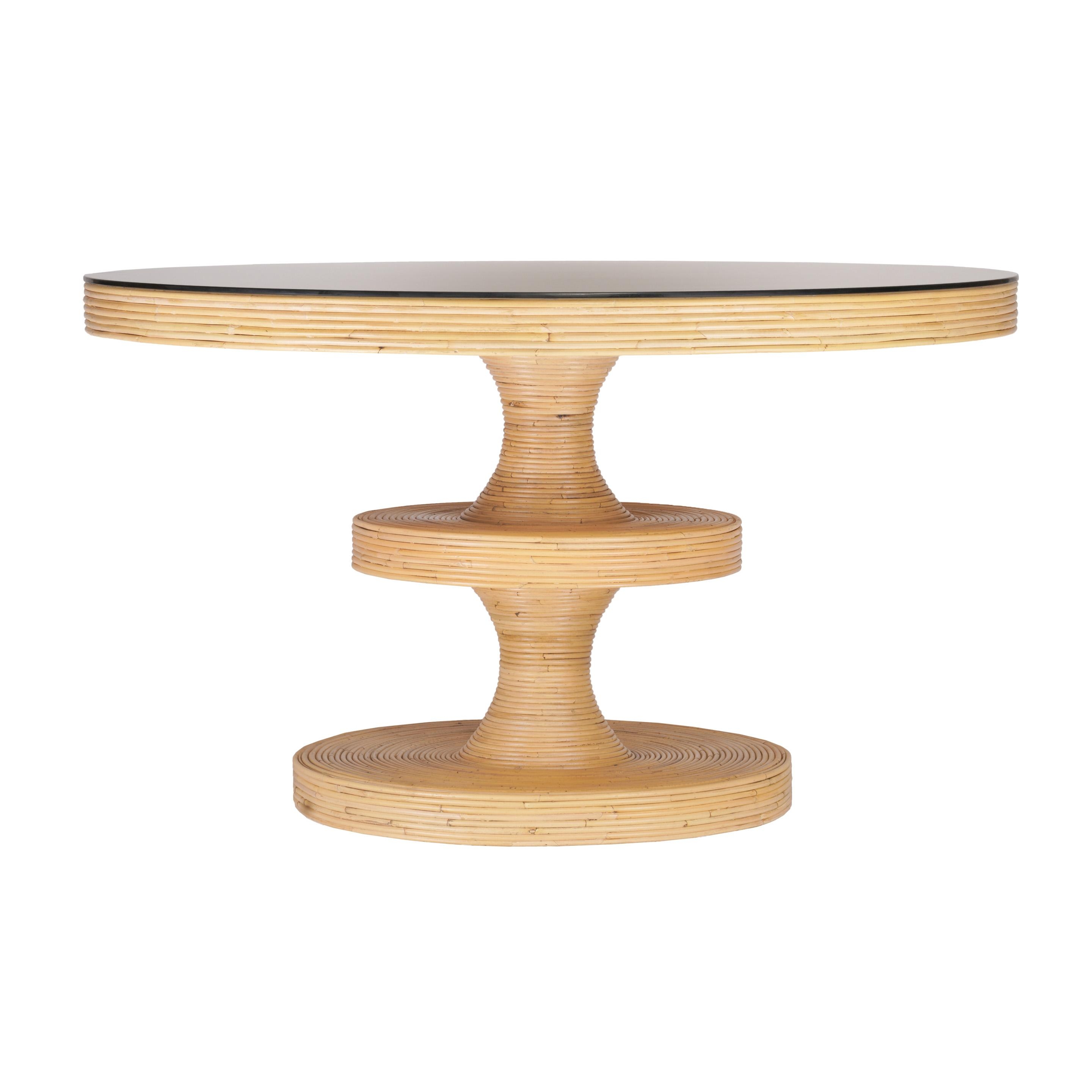 Apollonia Natural Rattan Round Dining Table - Image 0