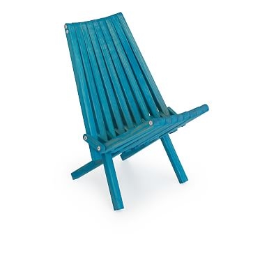 Solid Pine Folding Chair, Alligator Green - Image 1