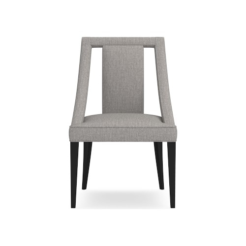 Sussex Side Chair, Standard Cushion, Perennials Performance Melange Weave, Fog, Ebony Leg - Image 0