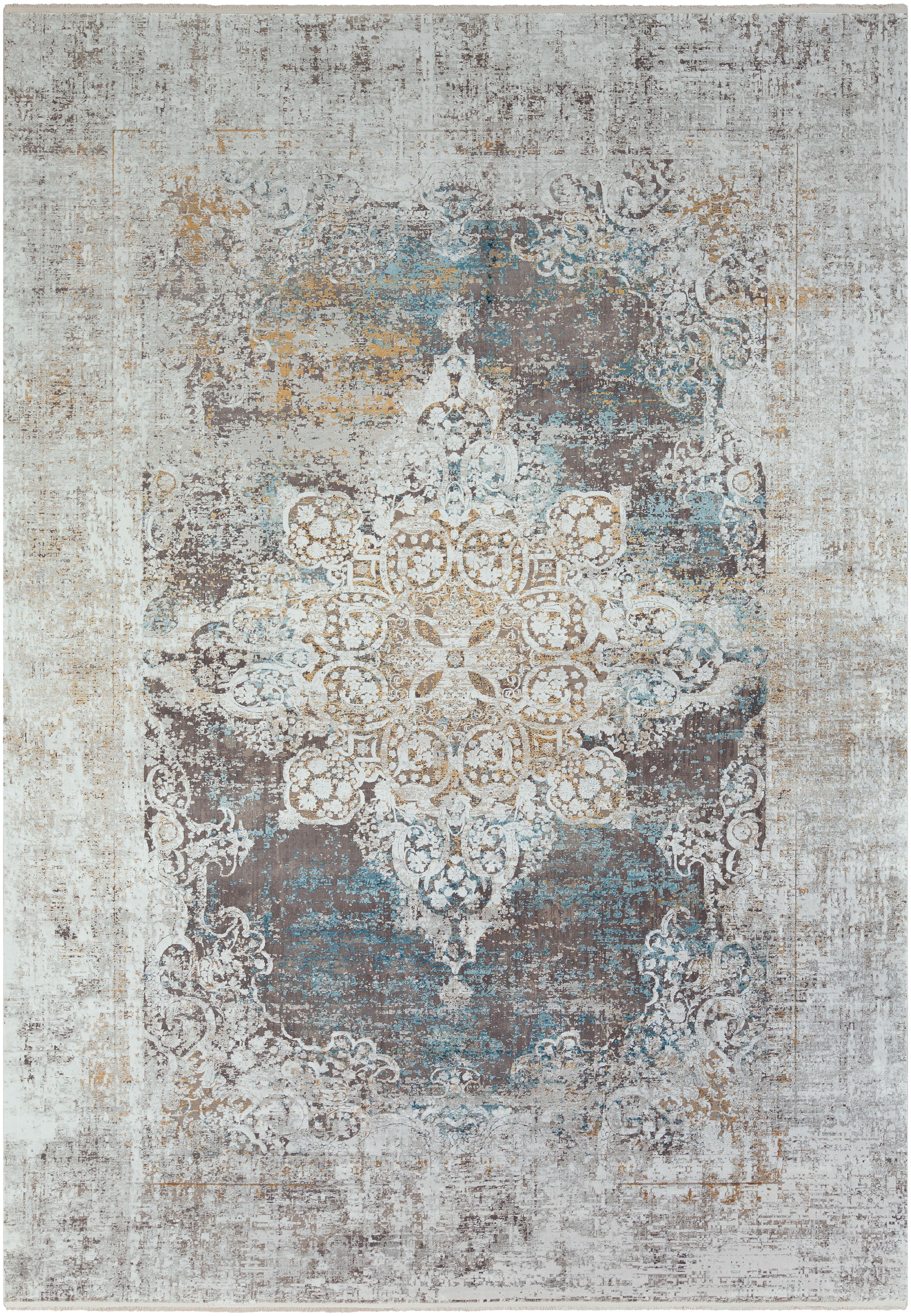 Solar Gray Indoor 7'9" x 11'2" Machine Woven Rug - Image 0