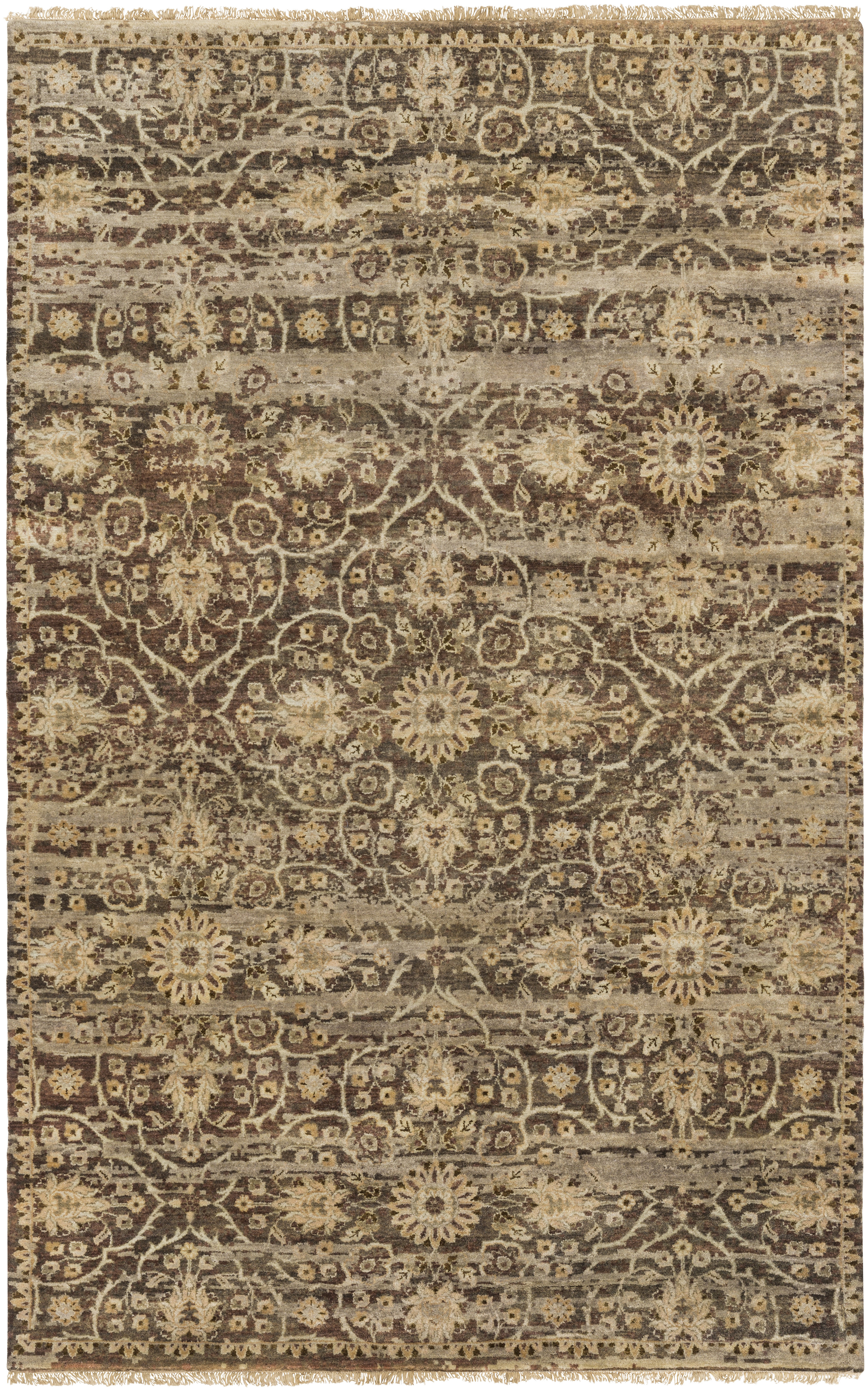Empress Brown Indoor 5'6" x 8'6" Handmade Rug - Image 0