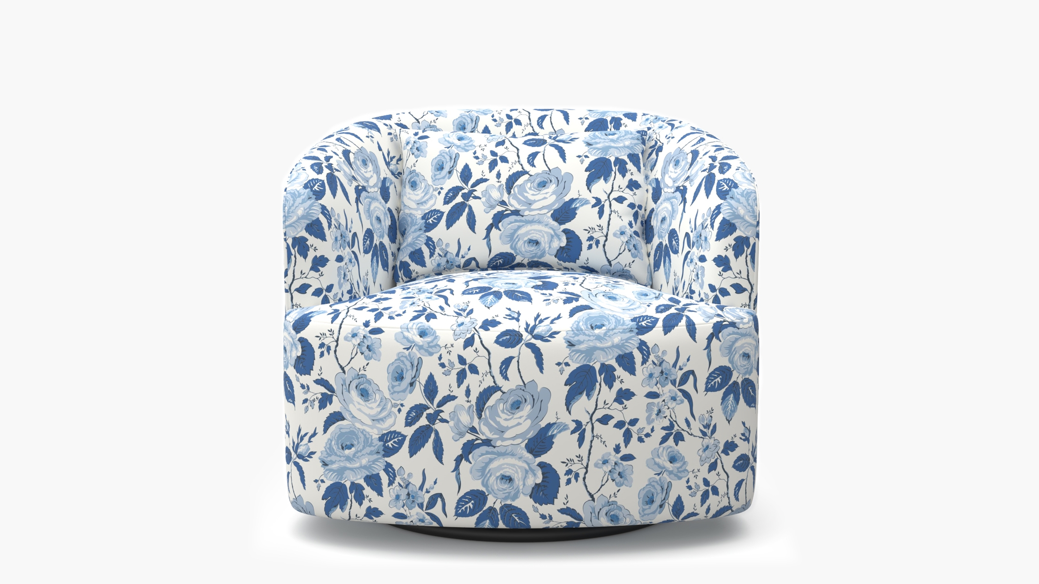 Deco Swivel Chair, Delft Chintz - Image 0