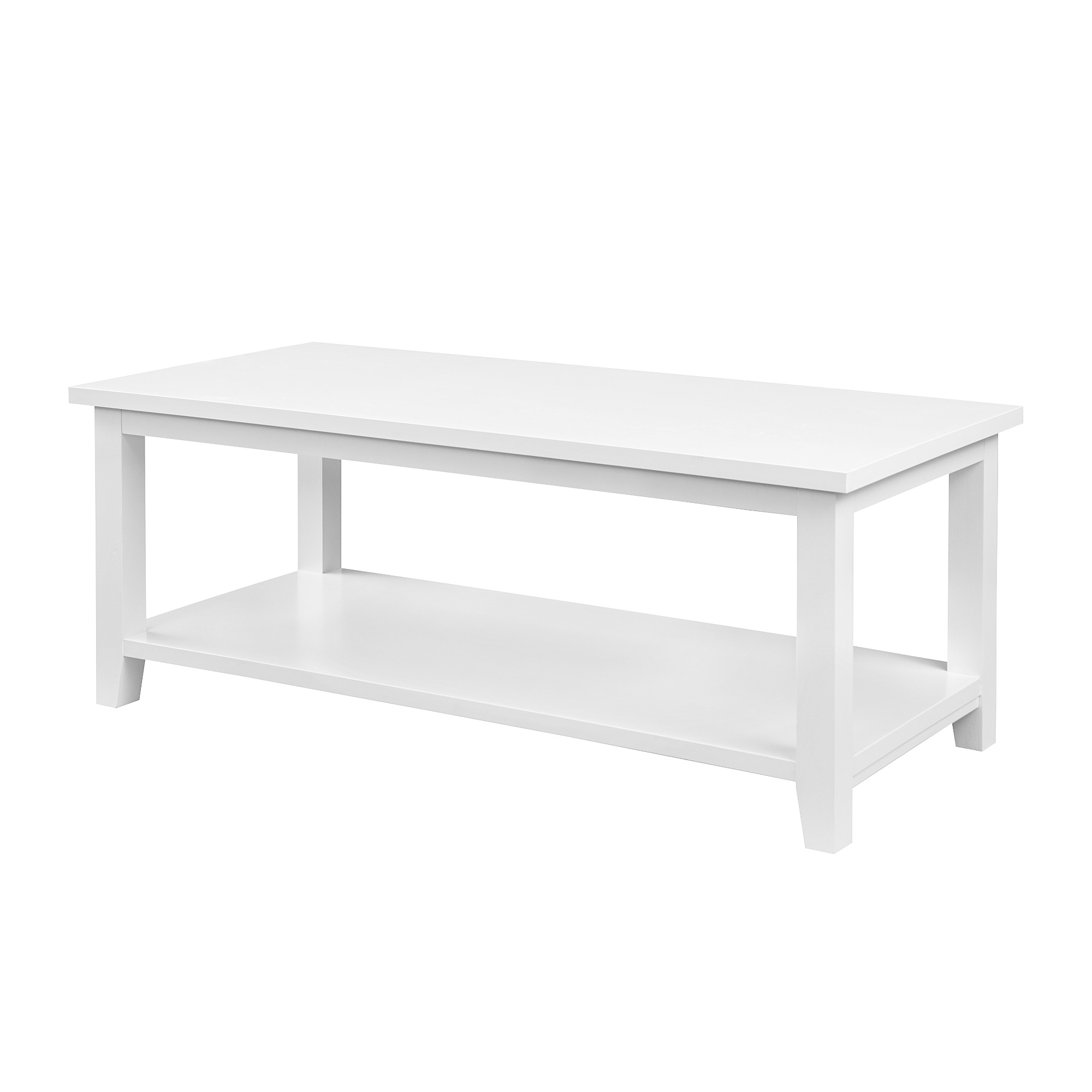 48" Wood Coffee Table - Solid White - Image 2