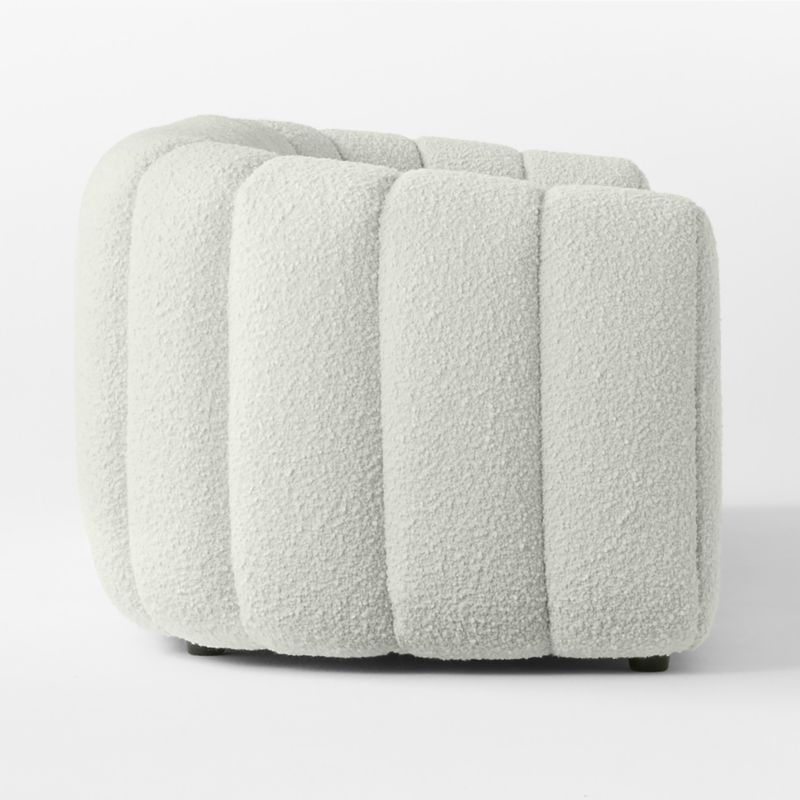 Fitz 98" Channeled White Boucle Sofa - Image 3