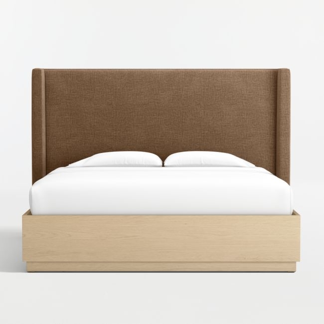 Arden Upholstered King Headboard and Wood Storage Bed - Image 0