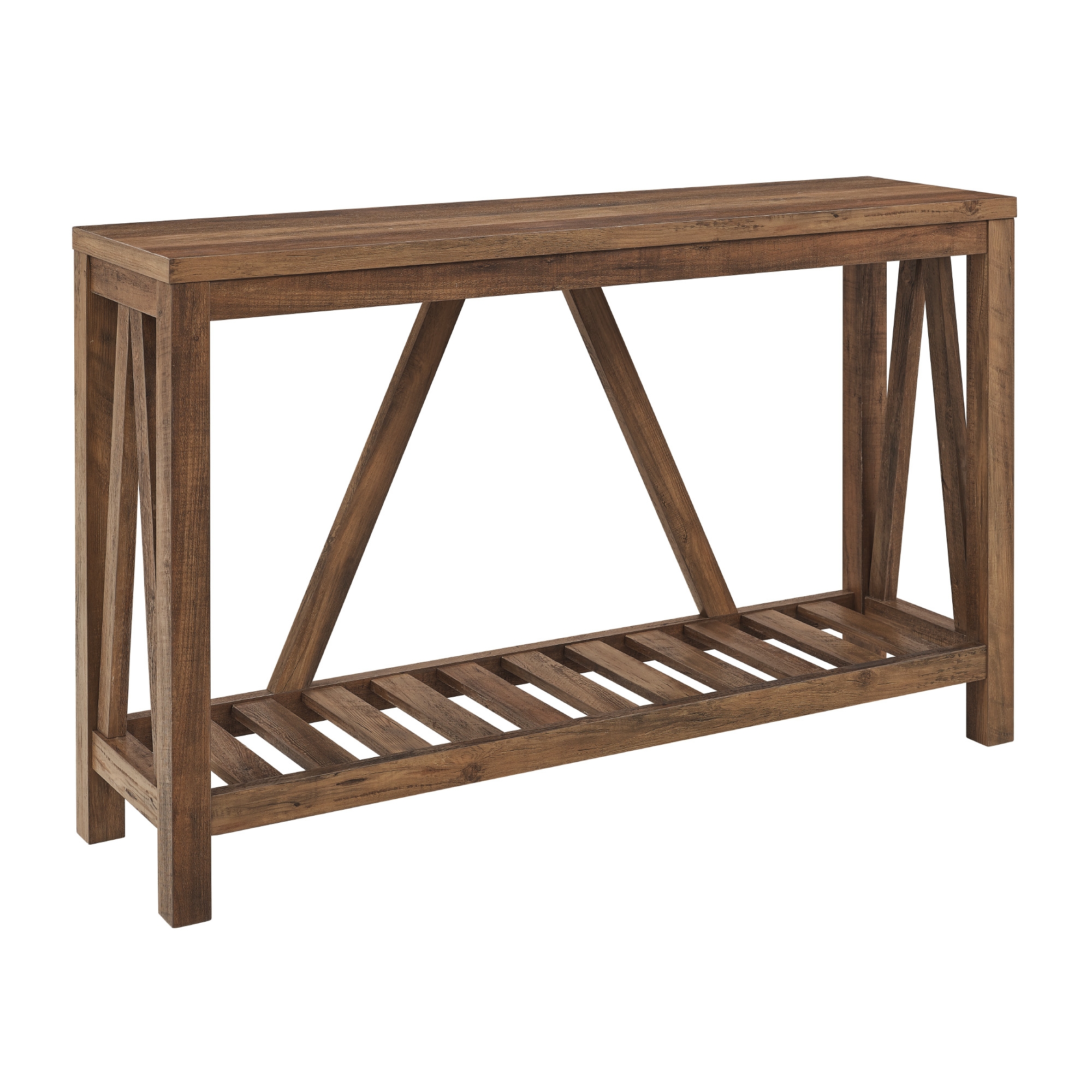 52" Rustic A Frame Entry Table - Rustic Oak - Image 0