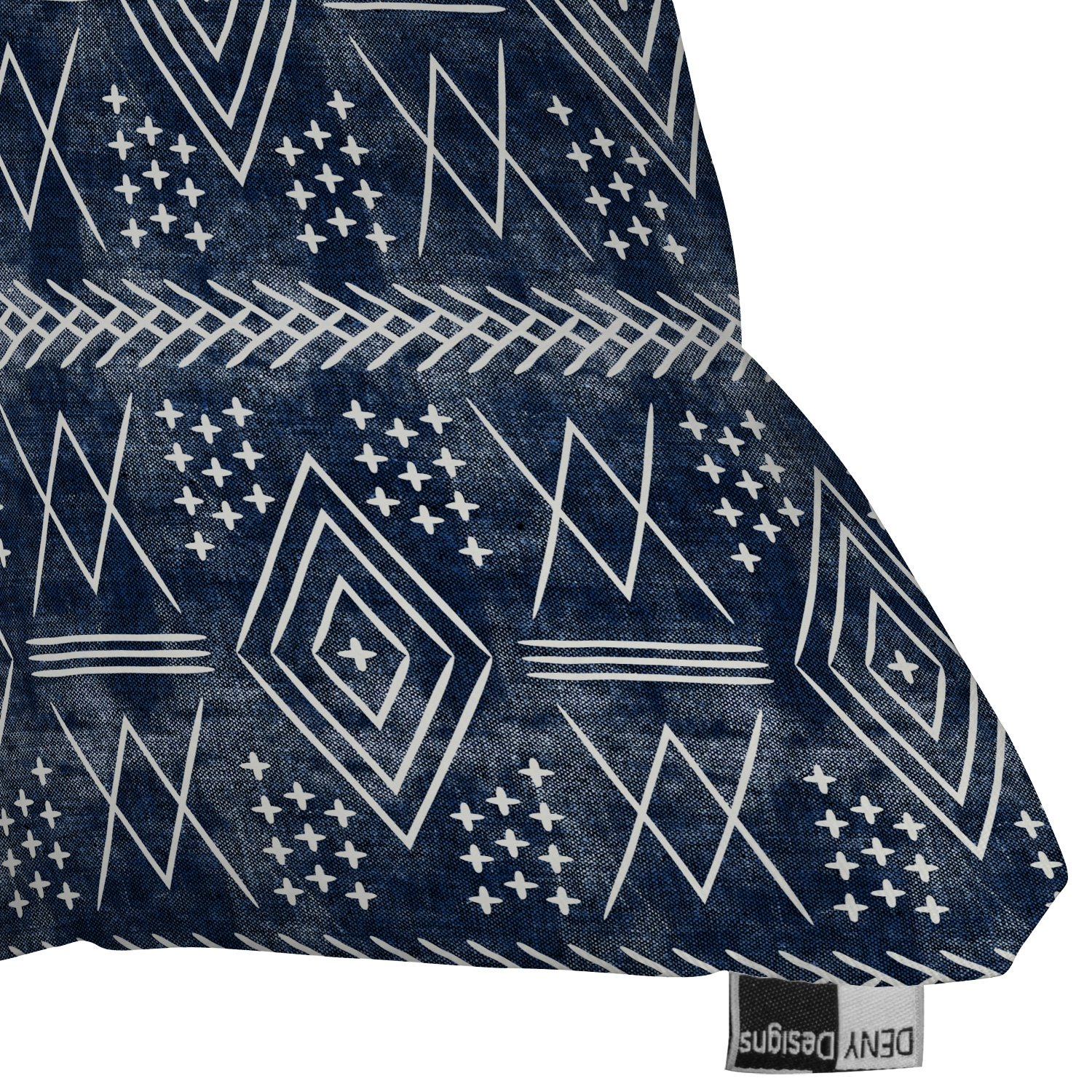 Vintage Moroccan On Blue by Little Arrow Design Co - Outdoor Throw Pillow 18" x 18" - Image 2