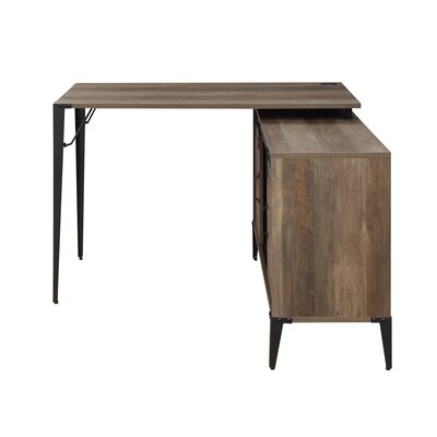 Writing Desk, Rustic Oak & Black Finish - Image 0