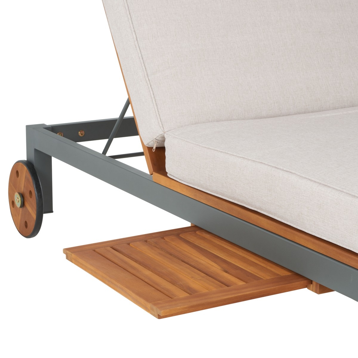 Jackman Double Lounge Chair - Grey/Light Grey - Safavieh - Image 2