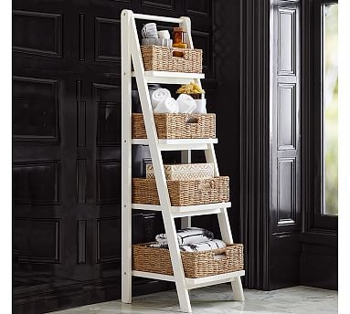 Ainsley Bath Ladder Storage, White - Image 0