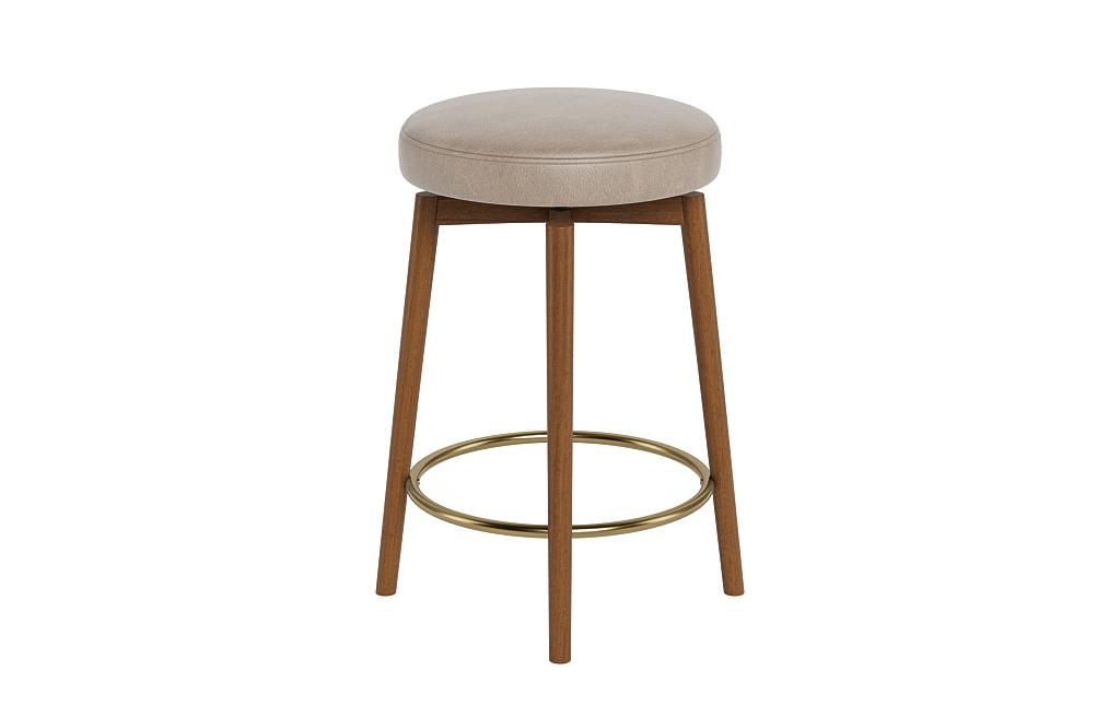 Caspine Leather Upholstered Counter Stool - Image 0