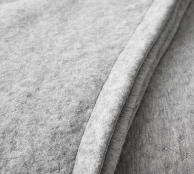 Reversible Knit Cotton Blanket, Full/Queen, White - Image 2