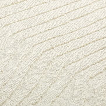 Textured Waves Rug, 5x8, Alabaster - Image 3