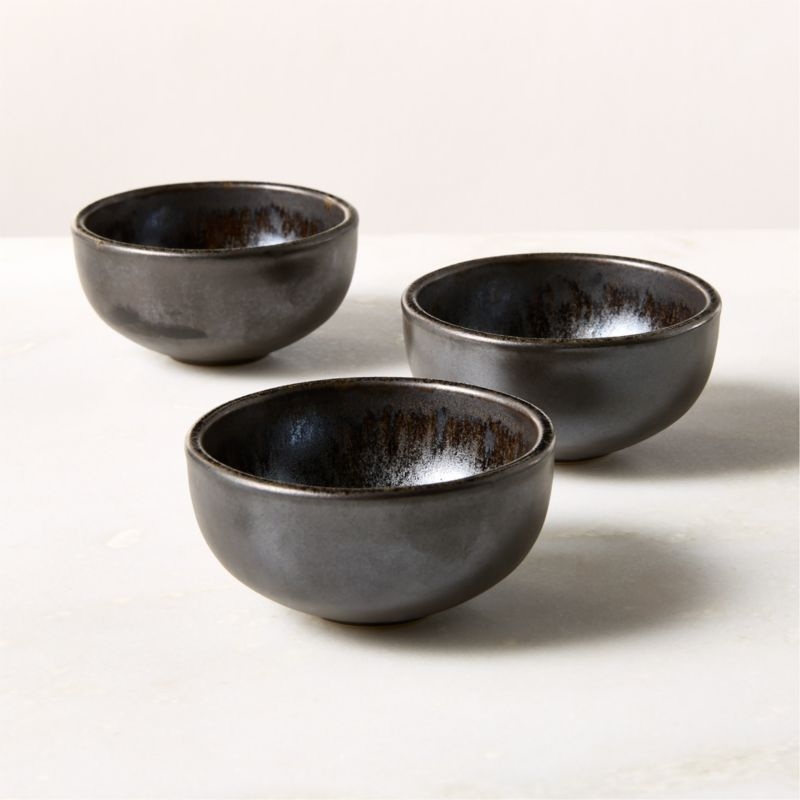 Drift Black Mini Bowl with Reactive Glaze - Image 1