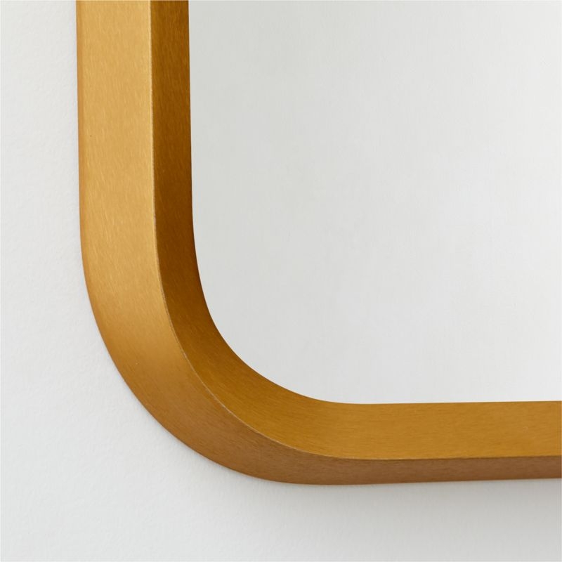 Isari Brass Rough Cast Aluminum Rectangular Wall Mirror 24"x55" - Image 2