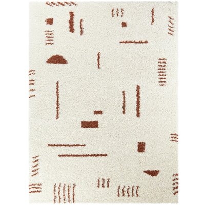Deray Shag Burnt Orange Area Rug - Image 0