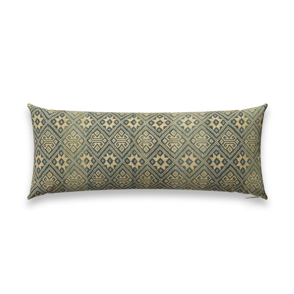 Star Muong Pillow by St. Frank | Green | 40" W x 15" H | Linen - Image 0