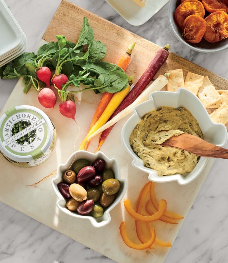 Wood Marble Square Platter - Image 4