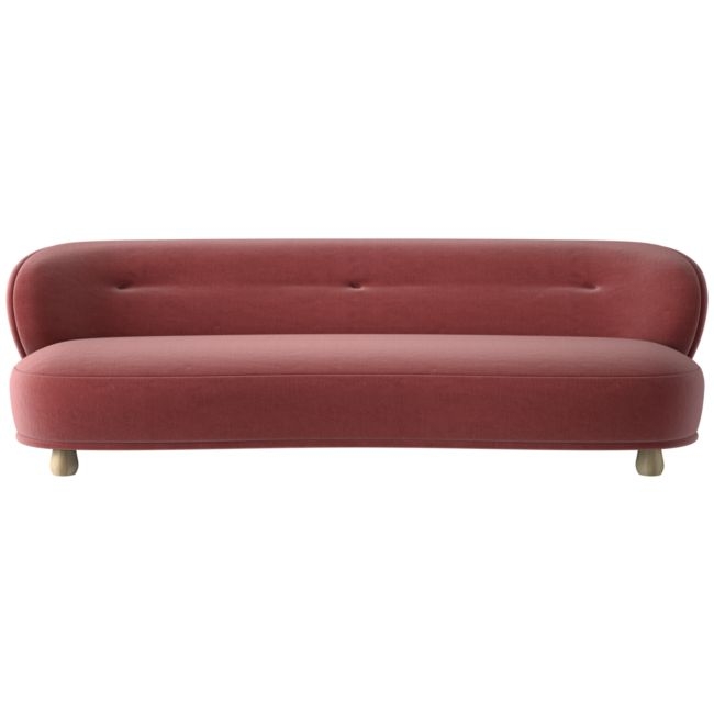 Leonne 90" Sofa Luca Rose - Image 0