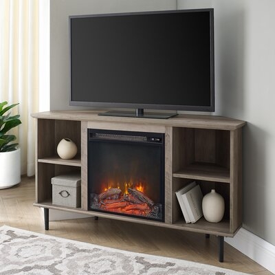 Echols TV Stand for TVs up to 55" with Electric Fireplace Included - Image 0
