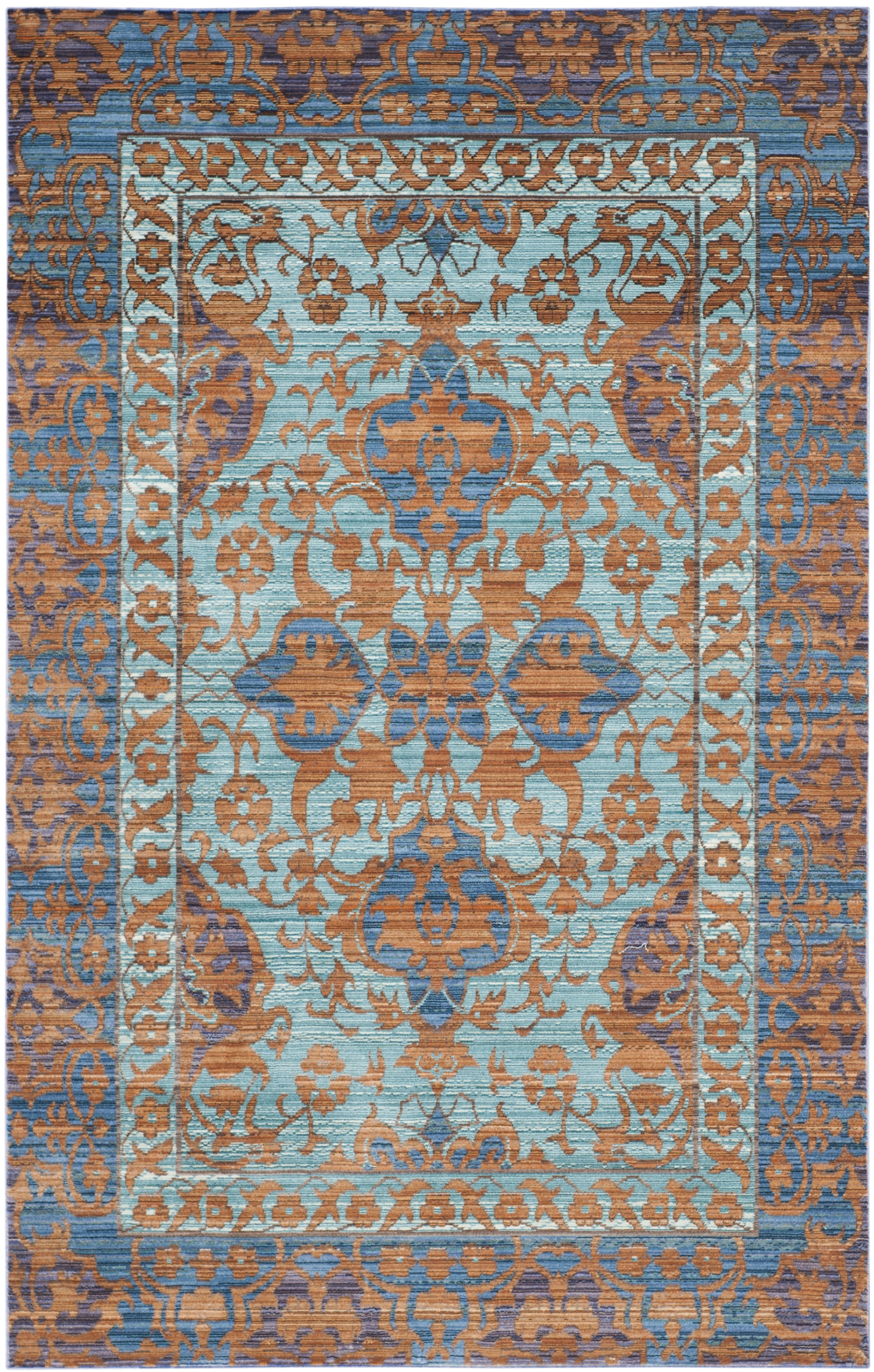 Arlo Home Woven Area Rug, VAL102A, Blue/Gold,  5' X 8' - Image 0