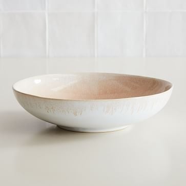Reactive Glaze Large Pasta Bowl, Set of 4, Black + White - Image 3
