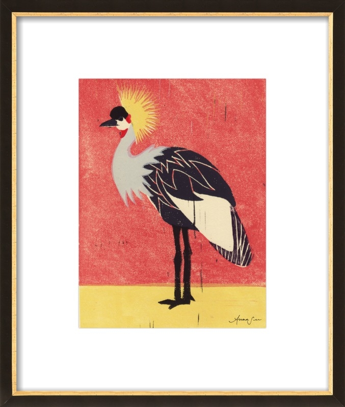 African Crowned Crane by Anna See for Artfully Walls - Image 0