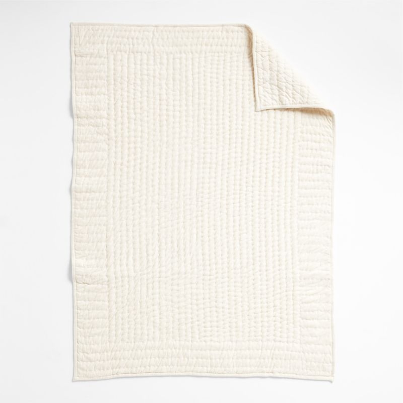 Baby's First Natural Organic Jersey Baby Crib Quilt - Image 3