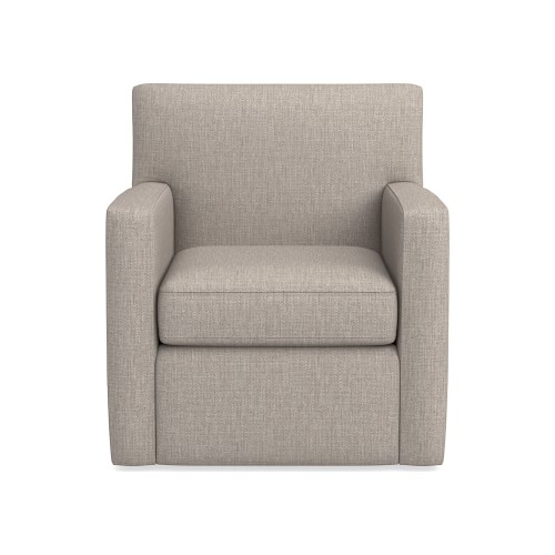 Brighton Swivel Armchair, Standard Cushion, Perennials Performance Melange Weave, Light Sand - Image 0