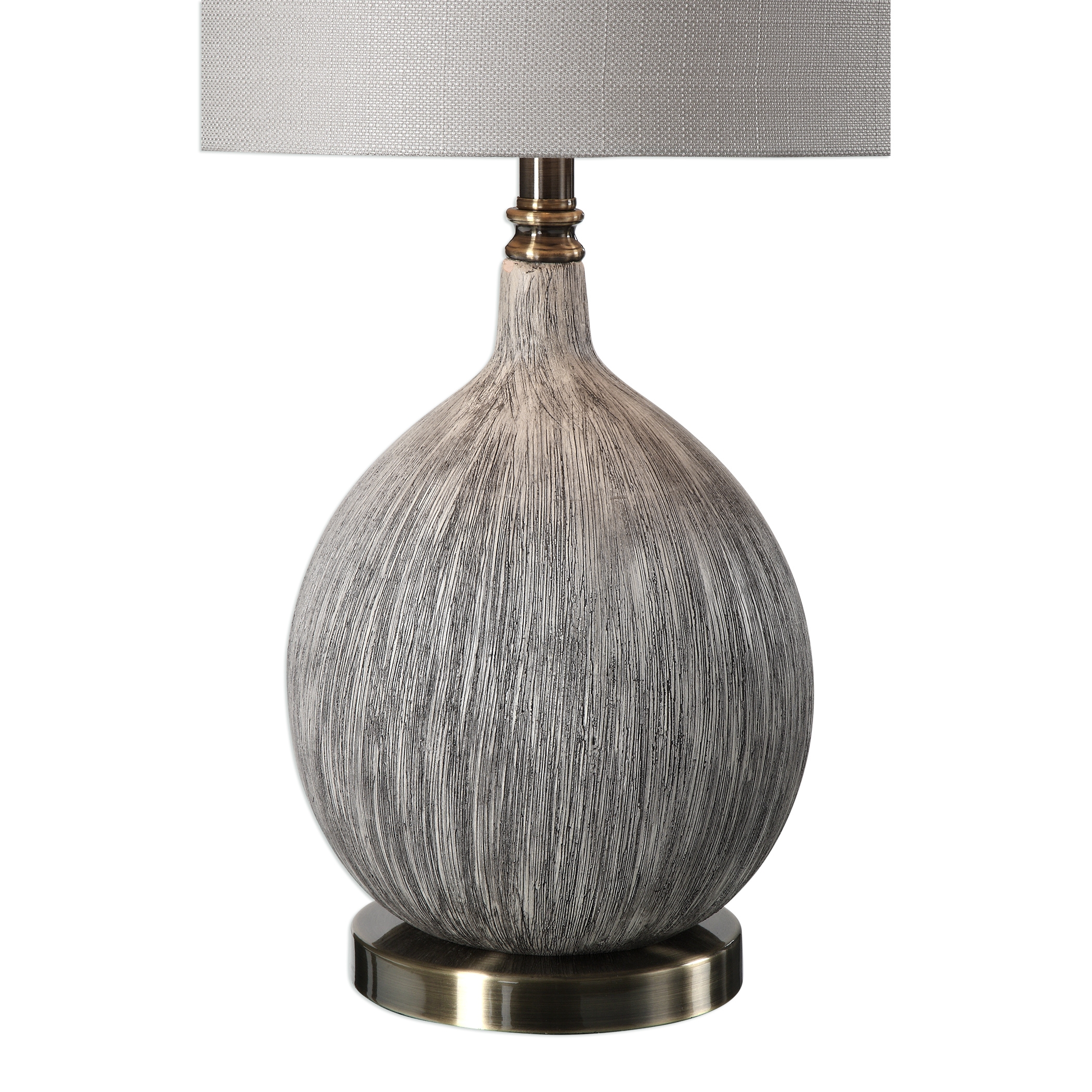 Hedera Textured Ivory Table Lamp, 14" x 14" x 26.5" - Image 1