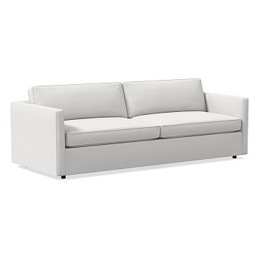 Harris 96" Sofa, Poly, Performance Washed Canvas, White, Concealed Supports - Image 0