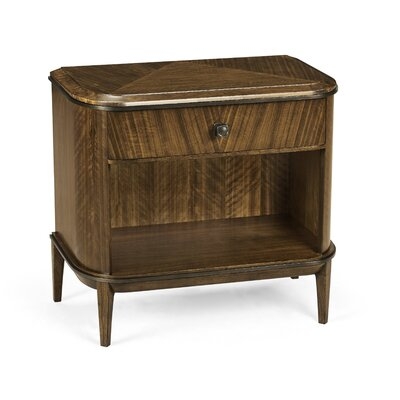 Toulouse 1 - Drawer Solid Wood Nightstand in Walnut - Image 0